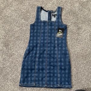 Art Class Checkered Blue Kids Dress
